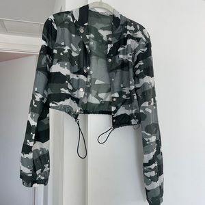 Superdown camo cropped jacket
